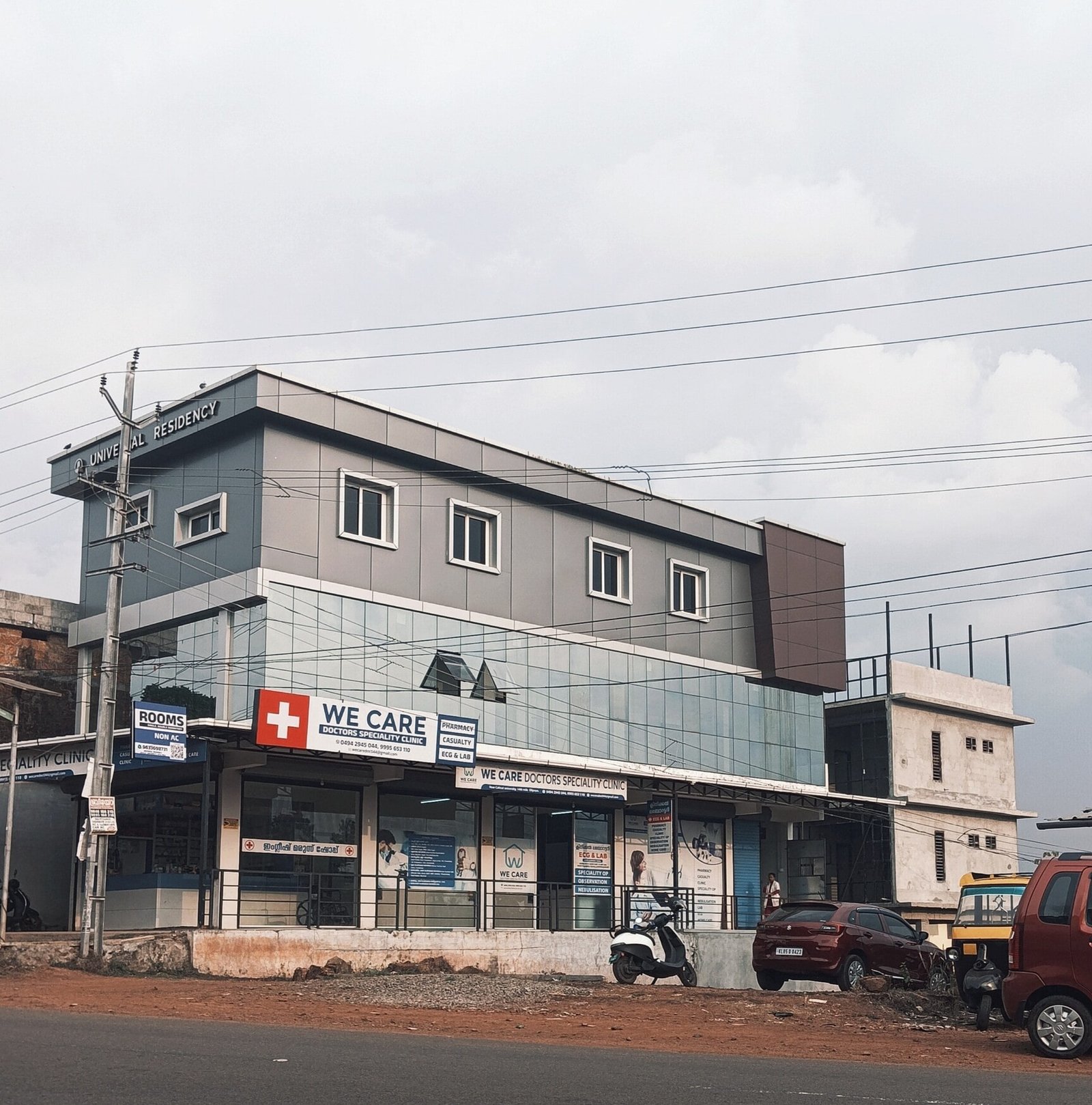 Street-side view of the Universal Residency building